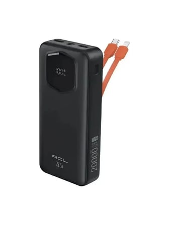 PW-140 20.000 mAh Powerbank 22.5W Hızlı Şarj 3A Dahili Type-C Lightning Kablolu Dijital Göstergeli 2 USB