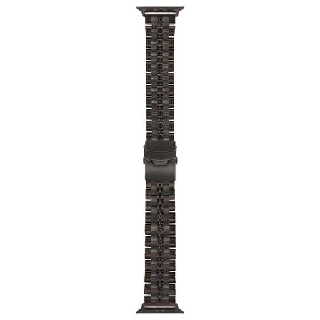 Gpack Apple Watch 9 41mm Kordon Mat Parlak Şerit Bakla Desenli Krd54