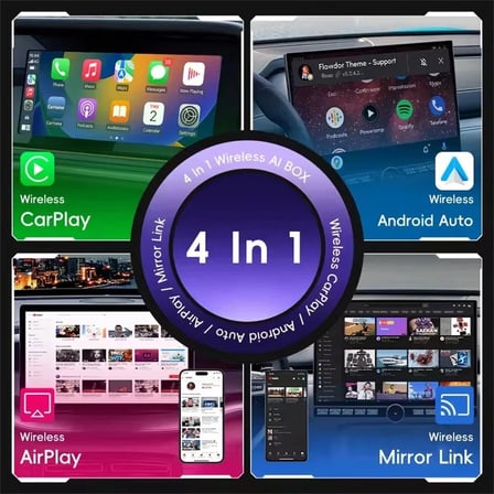 Yeni Nesil USB 4in1 Kablosuz CarPlay & Android Auto Smart Box