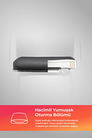 Ergolife Sit 10 Sandalye | Krom Ayaklı, Deri Kaplama, Siyah, Bar Sandalyesi -178.22.1.778