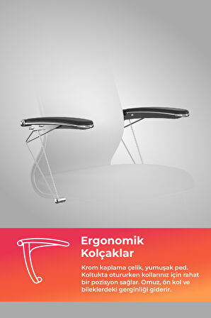 Ergolife Sit 10 Sandalye | Krom Ayaklı, Deri Kaplama, Siyah, Bar Sandalyesi -178.22.1.778