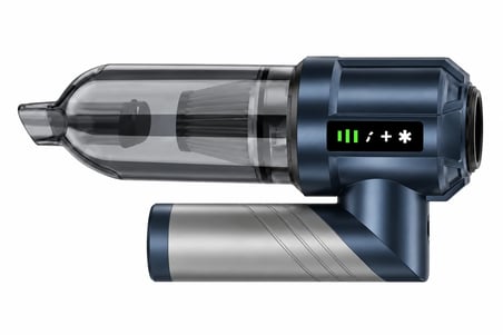 AUHMA AHV-06 22.000Pa 6000mAh Kablosuz Araç Süpürgesi Brushless Motor Katlanabilir Üfleme Çekme 3 Kademeli Gri-Mavi