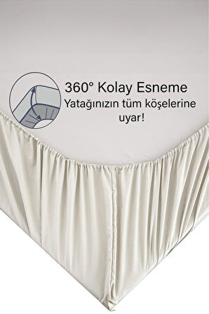| Ranforce | Pamuklu Tek / Çift Kişilik Bej Lastikli Çarşaf | 14 Renk | Fıtted |