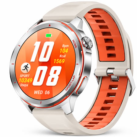 Kalobee SK58 Premium Akıllı Saat 1.53” – Bluetooth Arama & Çağrı Cevaplama, AI Sesli Asistan, Kalp Ritmi, Uyku ve Spor Takibi, IP68-Turuncu