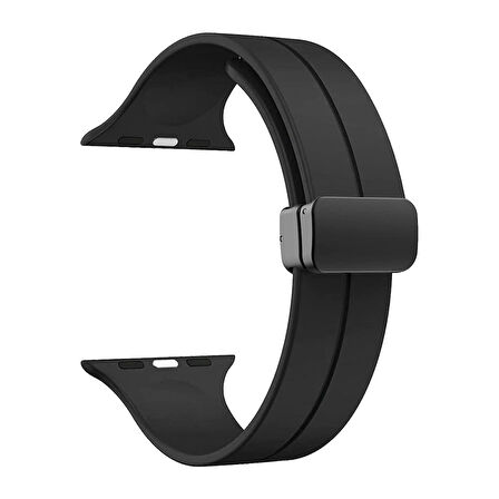 Gpack Apple Watch 9 45mm Kordon Ayalanabilir Mıknatıslı Mat Silikon Krd84