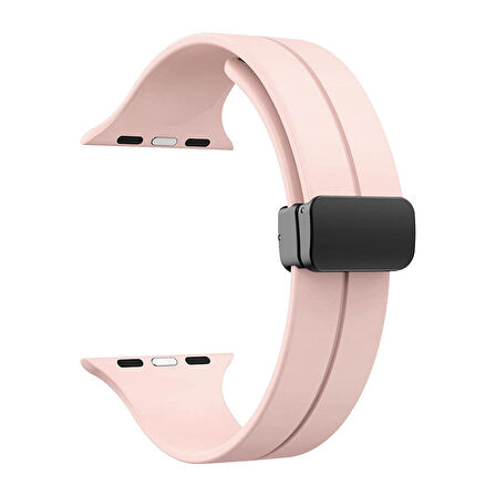 Gpack Apple Watch 9 45mm Kordon Ayalanabilir Mıknatıslı Mat Silikon Krd84
