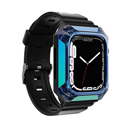 Gpack Apple Watch SE 2 2023 44mm Kordon Full Defens Armor Renkli Full Kasa Korumalı KRD88