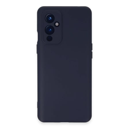 One Plus 9 Kılıf Nano içi Kadife Silikon - Lacivert