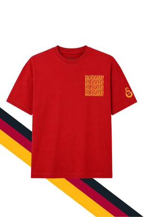 Galatasaray Çocuk Yazı Baskılı Kırmızı Tişört ve Gri Eşofman Altı, Eşofman Takımı