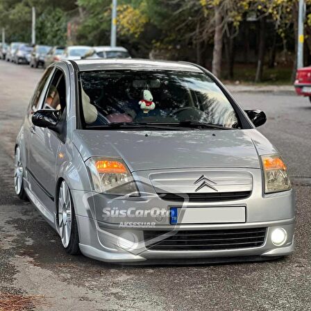 Citroen C2 2004-2008 Uyumlu Batman Yarasa Ayna Kapağı Piano Black ABS Plastik