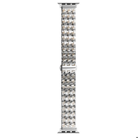 Gpack Apple Watch Ultra 2 Kordon Metal Zigzag Fit Tasarım Desenli KRD86