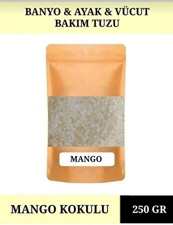 250 gr MANGO Yağı Banyo Tuzu Küvet & Jakuzi Tuzu Manikür & Pedikür Tuzu & Ayak Bakım Tuzu.