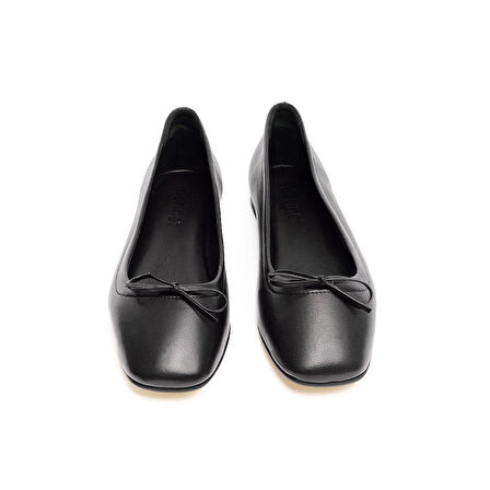 Hakiki Deri Fiyonklu Bantlı Kadın Babet