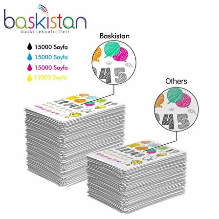 Epson L3156 için Mürekkep Seti (4x500 ml) 15000 Sayfa Baskı
