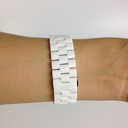 Gpack Apple Watch SE 2 2023 40mm Kordon Parlak Seramik Kaplama Metal ZR