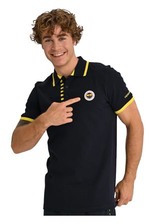 FENERBAHÇE ORİJİNAL LİSANSLI ERKEK TRİBÜN ÇUBUKLU DETAYLI POLO T-SHİRT LAZER 