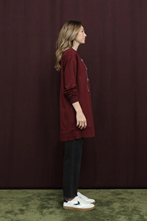 Puane 2 İp Kumaş Fermuar Detaylı Sweatshirt