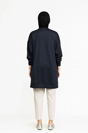 Puane Scuba Kumaş Aksesuar Detaylı Sweatshirt