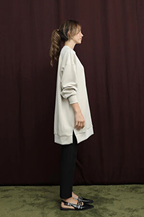 Puane Scuba Kumaş Aksesuar Detaylı Sweatshirt