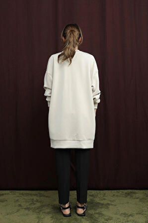 Puane Scuba Kumaş Aksesuar Detaylı Sweatshirt