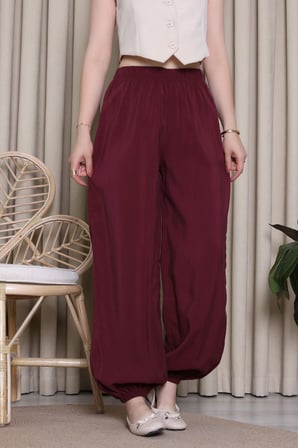 Modi Green Dokuma Modal Lastik Paça Pantolon Açıkmürdüm - 75338.1228.