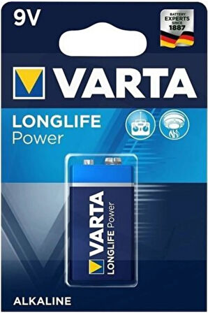 10 Adet 9v Longlife Power Alkaline Pil