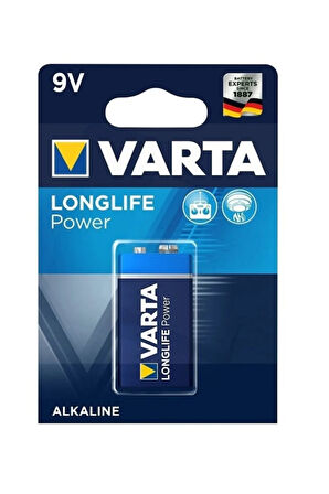 10 Adet 9v Longlife Power Alkaline Pil