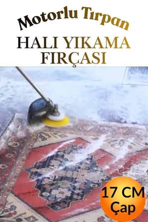 17 cm Endüstriyel Halı Yıkama Fırçası -Motorlu Tırpan Makinesi Başı Uyumlu Aparatı 1 Adet