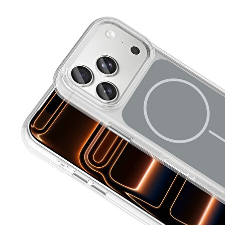 Apple Uyumlu iPhone 17 Pro Max Kılıf Metal Buton Tasarımlı Zr-İkonik