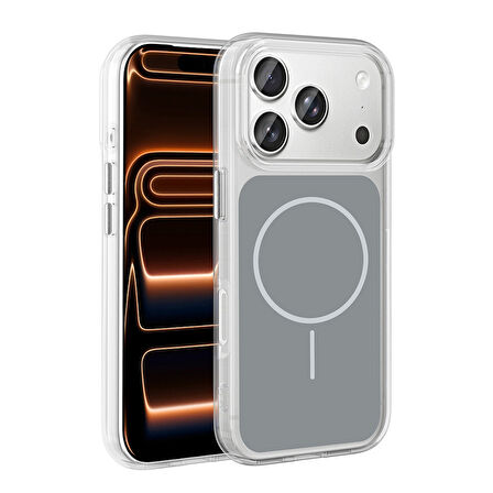 Apple Uyumlu iPhone 17 Pro Max Kılıf Metal Buton Tasarımlı Zr-İkonik