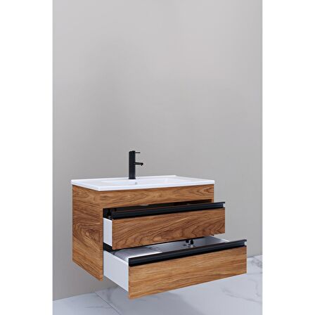LEVANTE 85 CM BEYAZ LAVABOLU BANYO DOLABI - BOY DOLAP HARİÇ