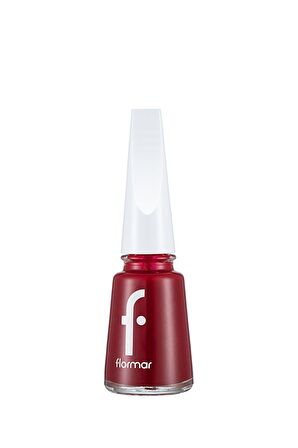 Flormar Klasik Parlak Bitişli Yüksek Pigmentli Oje - Nail Enamel -406 Dark Red New- 8682536036009
