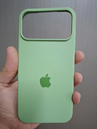 iPhone 17 PRO MAX Uyumlu Silikon İçi Kadife Logolu Lansman Kılıf