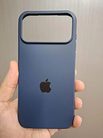iPhone 17 PRO MAX Uyumlu Silikon İçi Kadife Logolu Lansman Kılıf