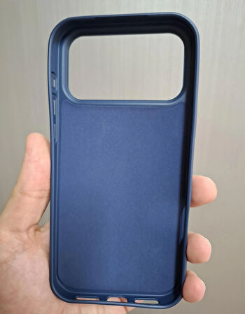 iPhone 17 PRO MAX Uyumlu Silikon İçi Kadife Logolu Lansman Kılıf