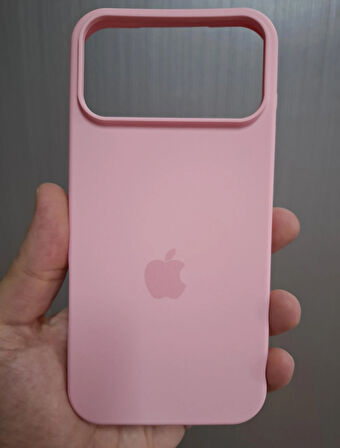 iPhone 17 PRO MAX Uyumlu Silikon İçi Kadife Logolu Lansman Kılıf