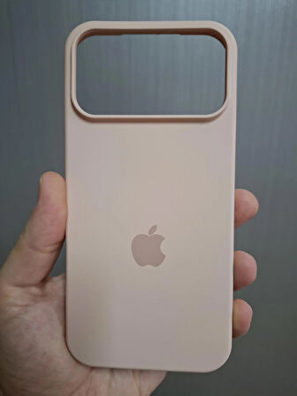 iPhone 17 PRO MAX Uyumlu Silikon İçi Kadife Logolu Lansman Kılıf