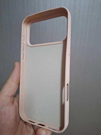 iPhone 17 PRO MAX Uyumlu Silikon İçi Kadife Logolu Lansman Kılıf