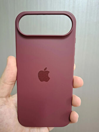 iPhone AIR Uyumlu Silikon İçi Kadife Logolu Lansman Kılıf