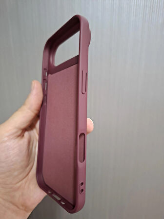 iPhone AIR Uyumlu Silikon İçi Kadife Logolu Lansman Kılıf