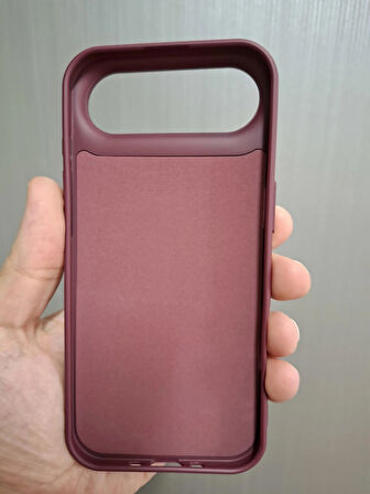 iPhone AIR Uyumlu Silikon İçi Kadife Logolu Lansman Kılıf