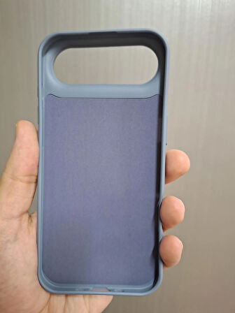 iPhone AIR Uyumlu Silikon İçi Kadife Logolu Lansman Kılıf