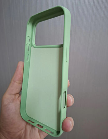 iPhone 17 PRO Uyumlu Silikon İçi Kadife Logolu Lansman Kılıf