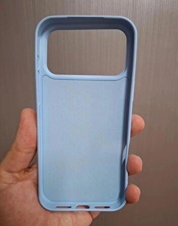iPhone 17 PRO Uyumlu Silikon İçi Kadife Logolu Lansman Kılıf