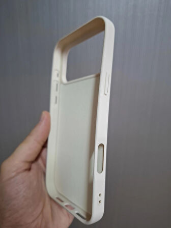iPhone 17 PRO Uyumlu Silikon İçi Kadife Logolu Lansman Kılıf