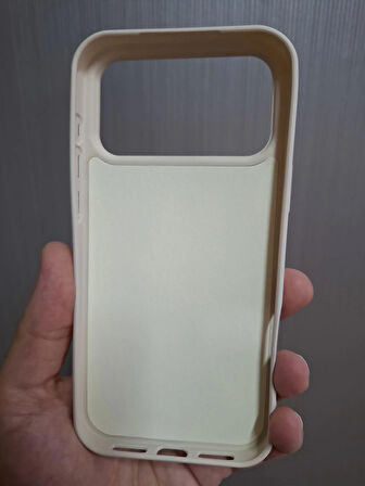 iPhone 17 PRO Uyumlu Silikon İçi Kadife Logolu Lansman Kılıf