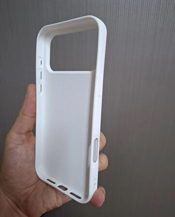 iPhone 17 PRO Uyumlu Silikon İçi Kadife Logolu Lansman Kılıf