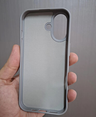 iPhone 17 Uyumlu Silikon İçi Kadife Logolu Lansman Kılıf