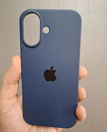 iPhone 17 Uyumlu Silikon İçi Kadife Logolu Lansman Kılıf