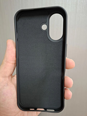 iPhone 17 Uyumlu Silikon İçi Kadife Logolu Lansman Kılıf